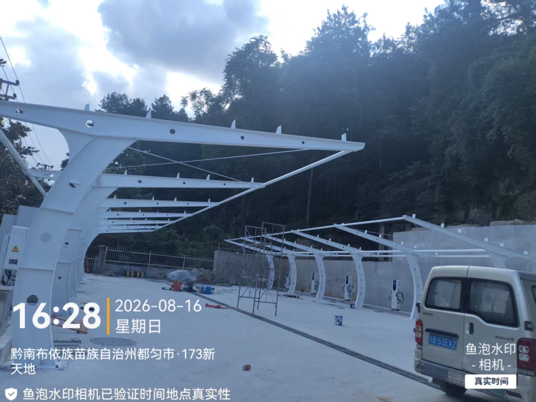 单位停车场雨棚 - 楚盛膜结构